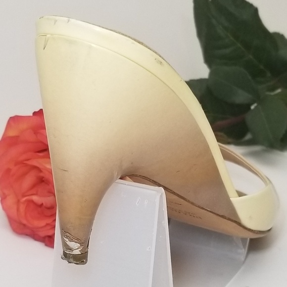 PRADA -2 Tone Beige Leather Kitten Heels Sandals - Picture 7 of 8